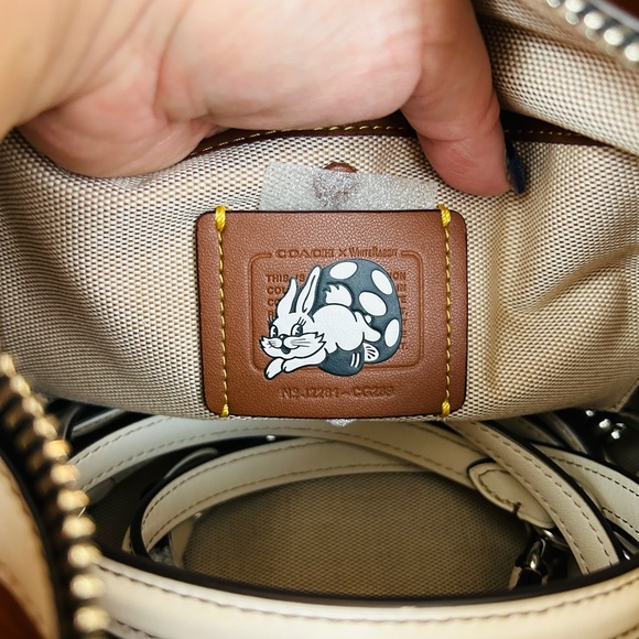 Super RARE China only Coach Rogue 25, White Rabbit in Chalk, NWT - Picture 6 of 8